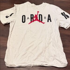 Nike White and Black Graphic Tee